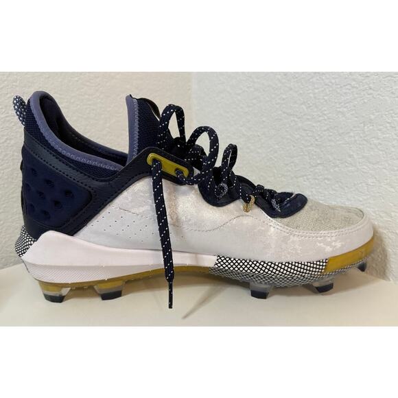 Under Armour Harper 8 Elite Tpu Baseball Cleats White Midnight Navy US M 11 - Picture 4 of 10